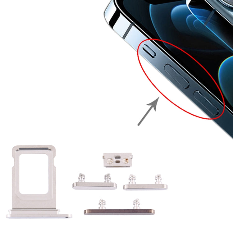 IPhone 12 Pro Sim Card Holder + Side buttons - White